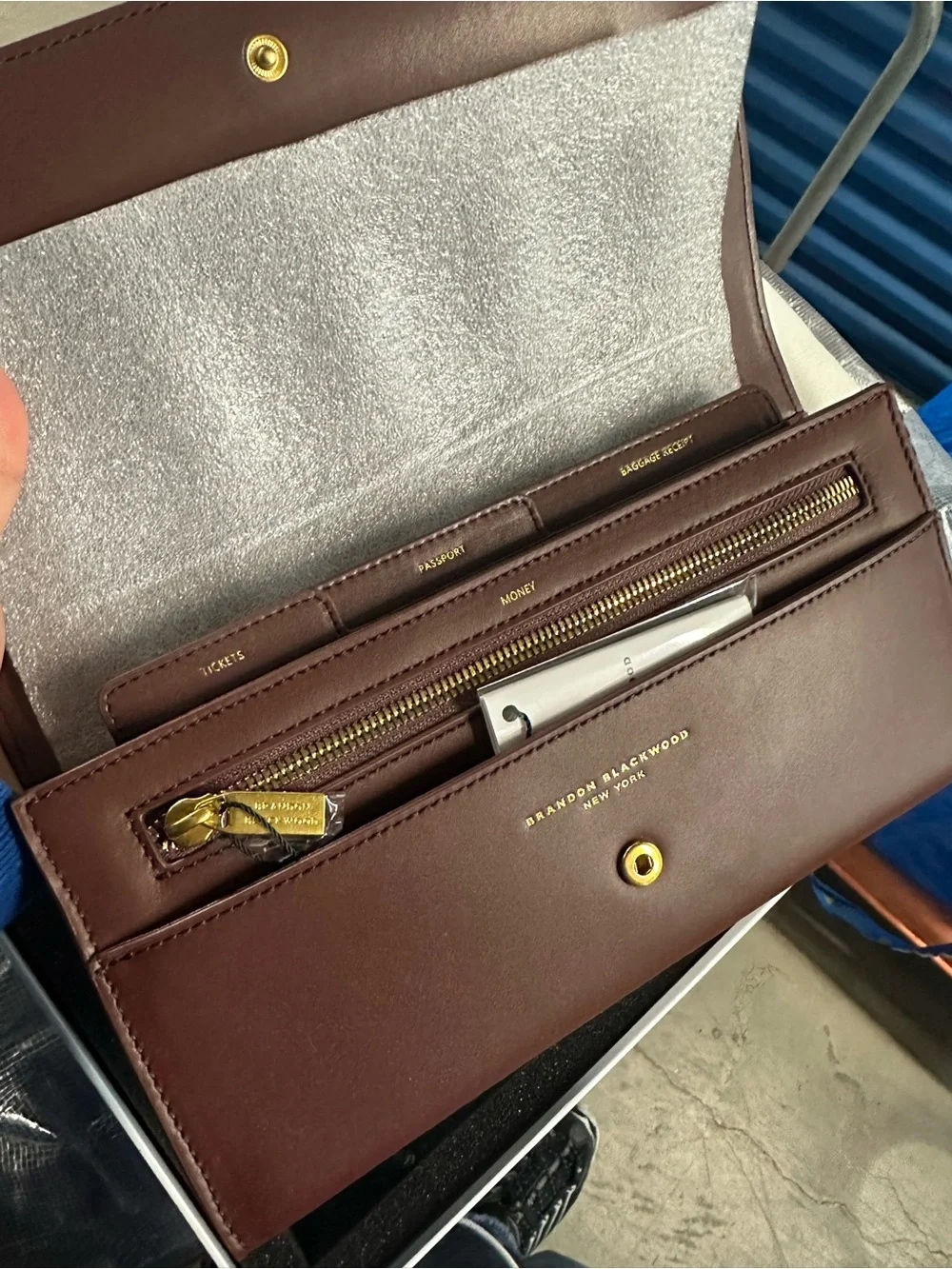 Brandon Blackwood Travel Pouch in Brown Leather